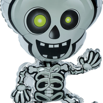 Palloncino ad elio di Halloween a forma di scheletro, vuoto, 65 cm