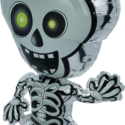 Palloncino ad elio di Halloween a forma di scheletro, vuoto, 65 cm