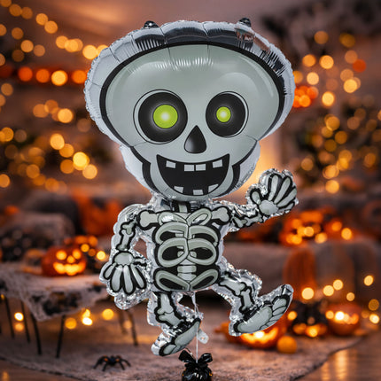 Palloncino ad elio di Halloween a forma di scheletro, vuoto, 65 cm