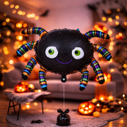 Palloncino ad elio di Halloween a forma di ragno, sgonfio, 75 cm