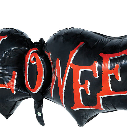 Palloncino in foil di Halloween a forma di pipistrello, vuoto, 1 m