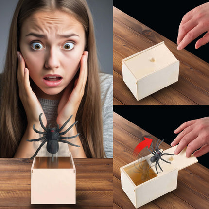 Ragno finto di Halloween in scatola