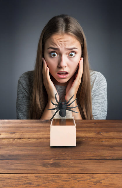 Ragno finto di Halloween in scatola