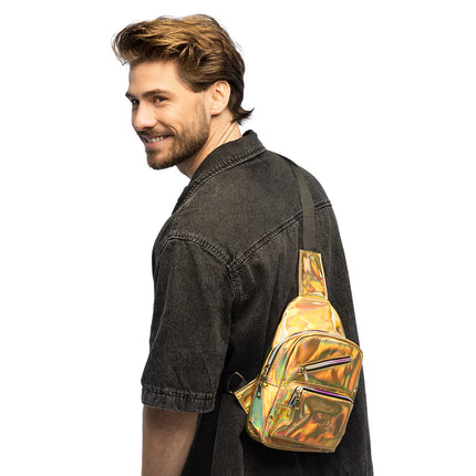 Borsa a tracolla Holo Deluxe dorata (27 x 17 x 8 cm)