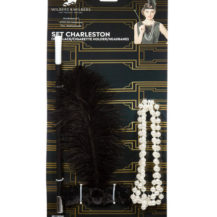 Set di accessori Charleston nero 3 pezzi