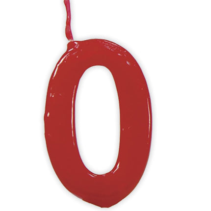 Candela rossa 0 Anno 5,5 cm
