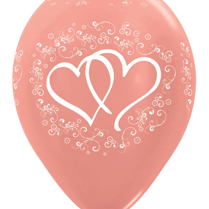 Cuori intarsiati - Oro rosa - 568 - 25 pezzi