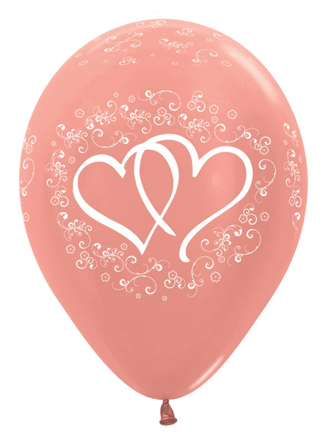 Cuori intarsiati - Oro rosa - 568 - 25 pezzi