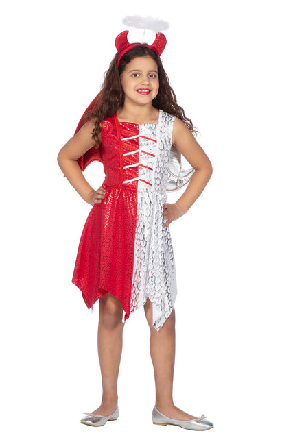 Vesti angelo/demone con ali e diadema