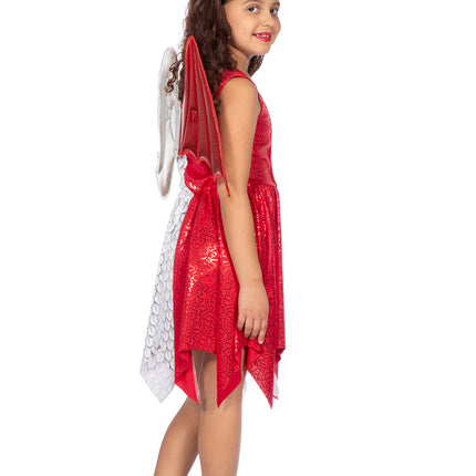 Vesti angelo/demone con ali e diadema