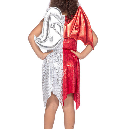 Vesti angelo/demone con ali e diadema