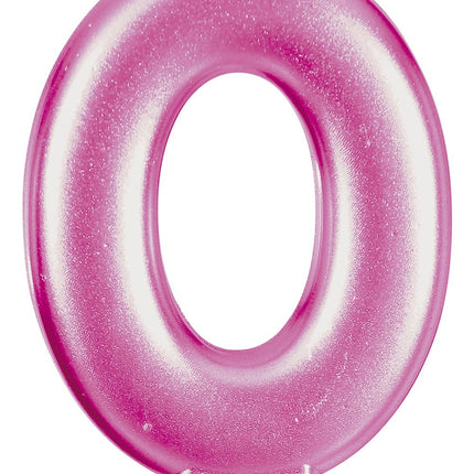 Candela rosa 0 Year Metallic 8cm