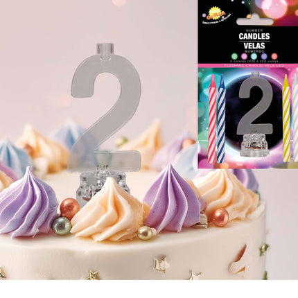 Portacandela 2 anni a Led 13cm