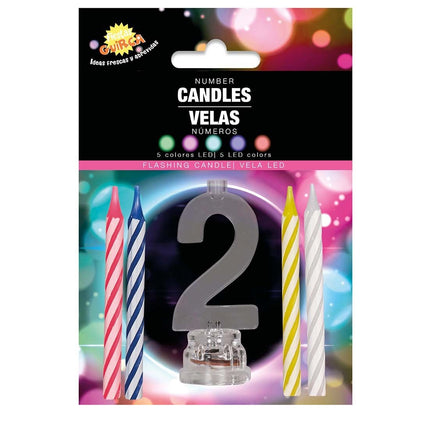 Portacandela 2 anni a Led 13cm