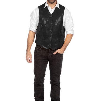 Gilet nero da uomo con paillettes