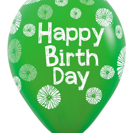 Palloncini Buon Compleanno Verde 30cm 25pz