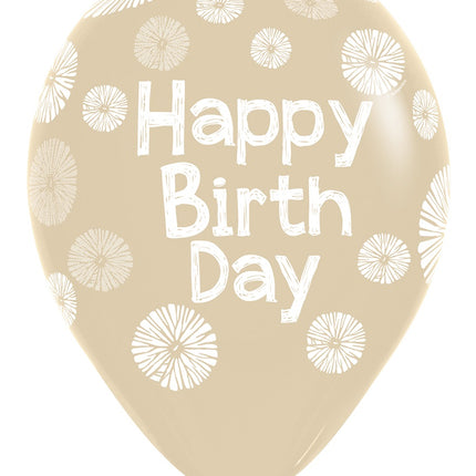 Palloncini di Buon Compleanno Fiori 30cm 25pz