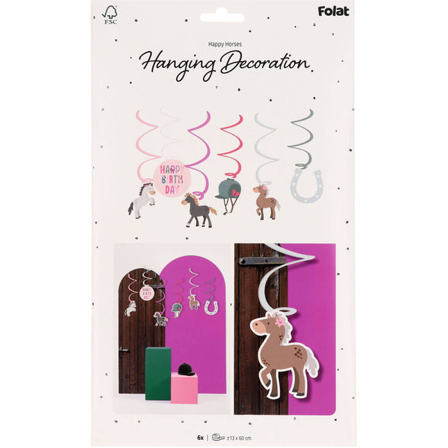 Decorazione a cavallo appesa 6 pezzi