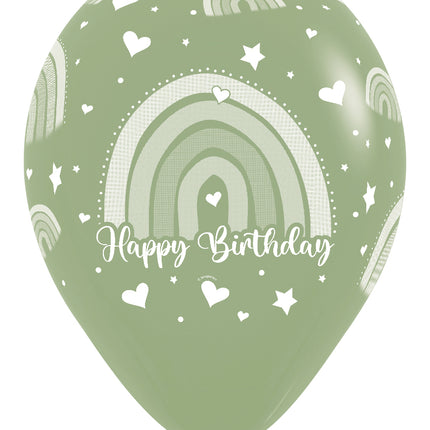 Palloncini Happy Birthday Arcobaleno Colorato 30cm 25pz