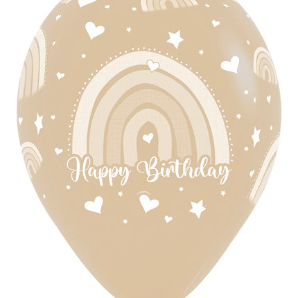 Palloncini Happy Birthday Arcobaleno Colorato 30cm 25pz