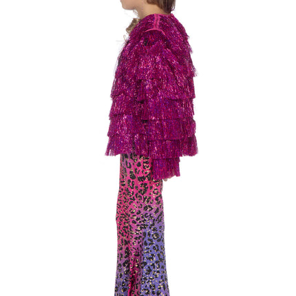 Giacca di orpelli del festival rosa