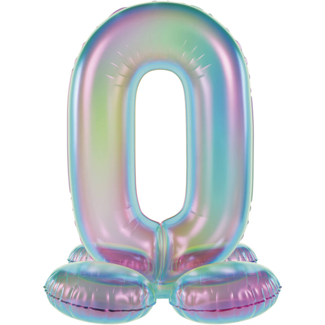 0 Anno Figura Palloncino Standard Olografico Vuoto 72 cm