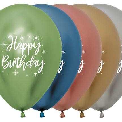 Palloncini Happy Birthday Colorati 30cm 25pz