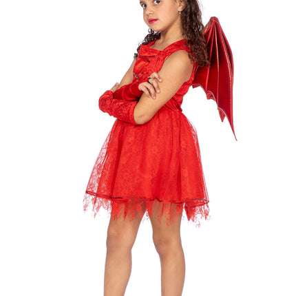 Devil Dress Red Girl 3 pezzi