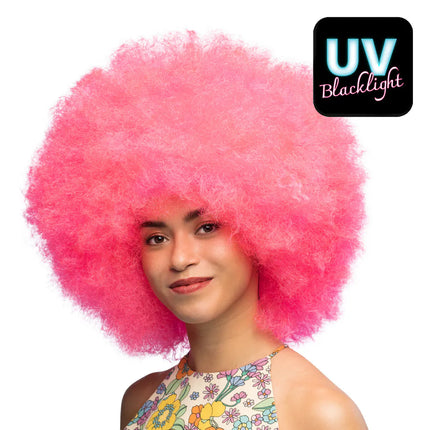 Parrucca Sugar rosa neon UV