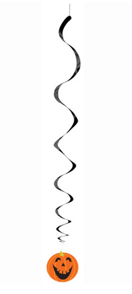 3 PUMPKIN PRNT HANG SWIRL - 26"