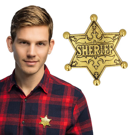 Distintivo "Sheriff" in metallo dorato