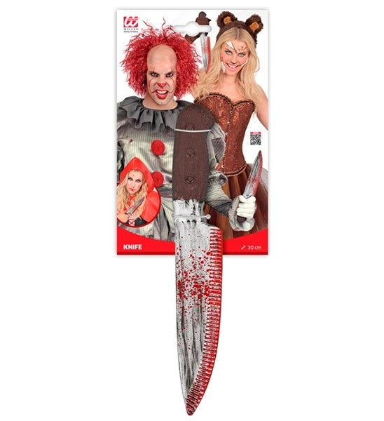 Coltello finto sanguinolento di Halloween