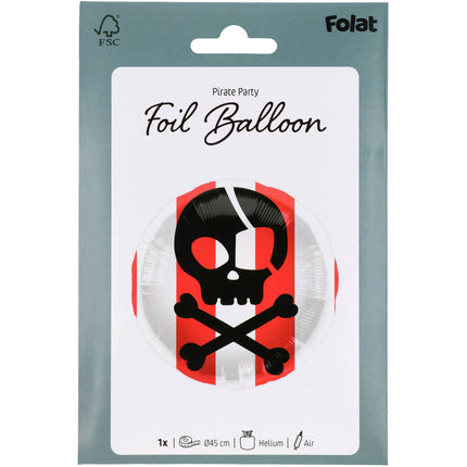 Palloncino ad elio pirata vuoto 45 cm