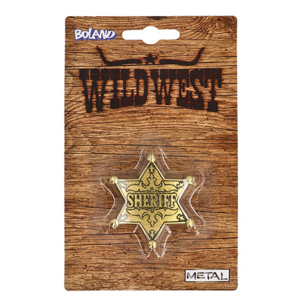 Distintivo "Sheriff" in metallo dorato