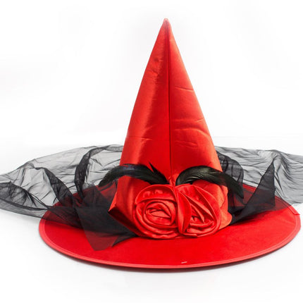 Cappello da strega di Halloween arancione alto