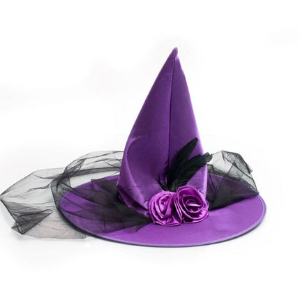 Cappello da strega di Halloween viola