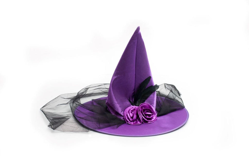 Cappello da strega di Halloween viola