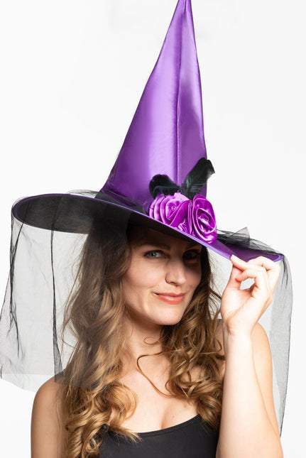 Cappello da strega di Halloween viola