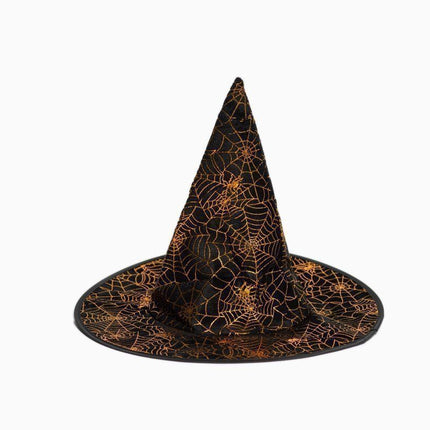 Cappello da strega di Halloween Ragnatela nera