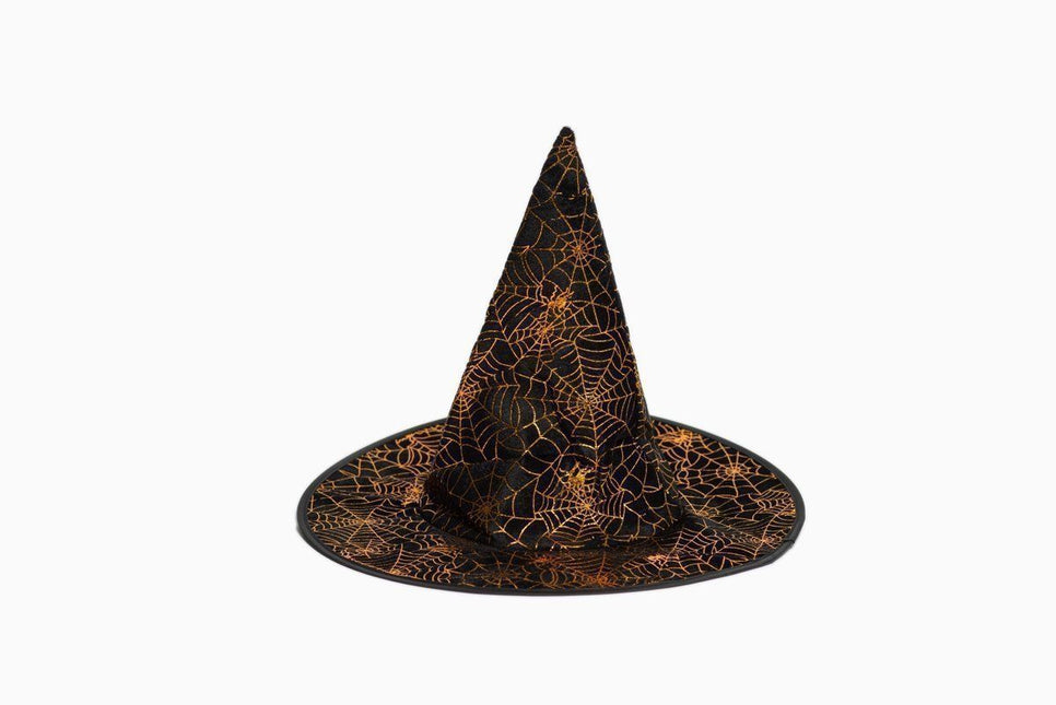 Cappello da strega di Halloween Ragnatela nera