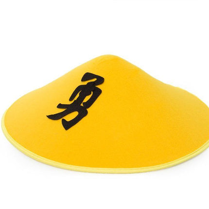 Cappello cinese di feltro giallo