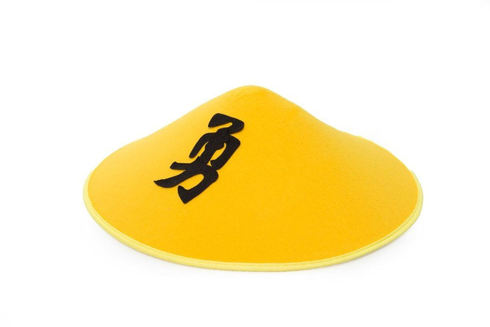Cappello cinese di feltro giallo