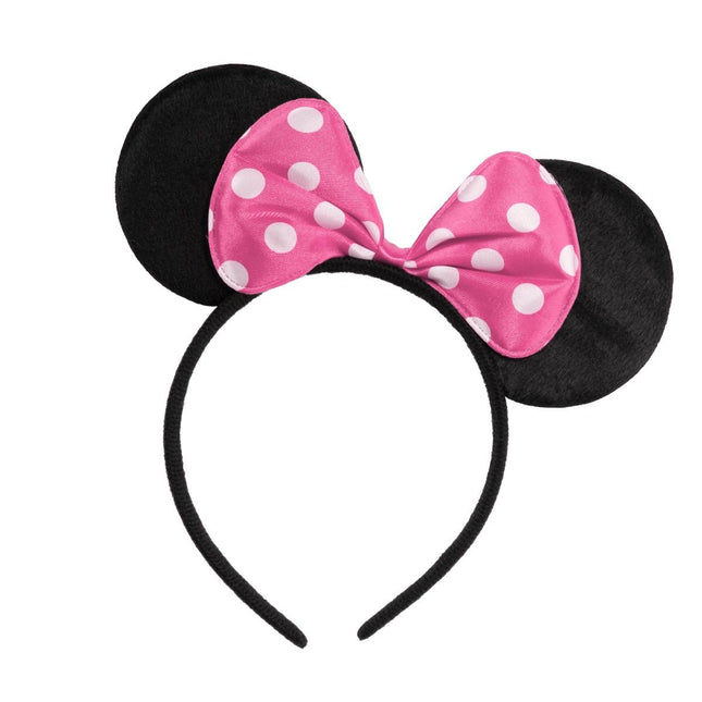 Cerchietto per topi con fiocco rosa