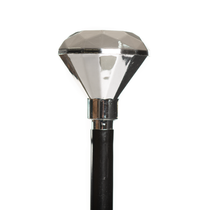 Bastone diamantato d'argento - 3 pezzi 105 cm