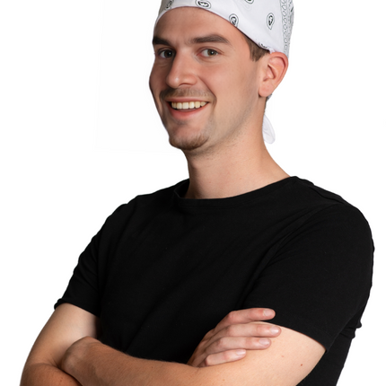 Bandana bianca 52 cm