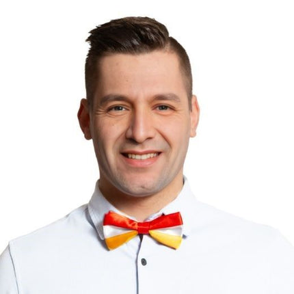 Papillon rosso/bianco/giallo - Confezione da 6 pezzi