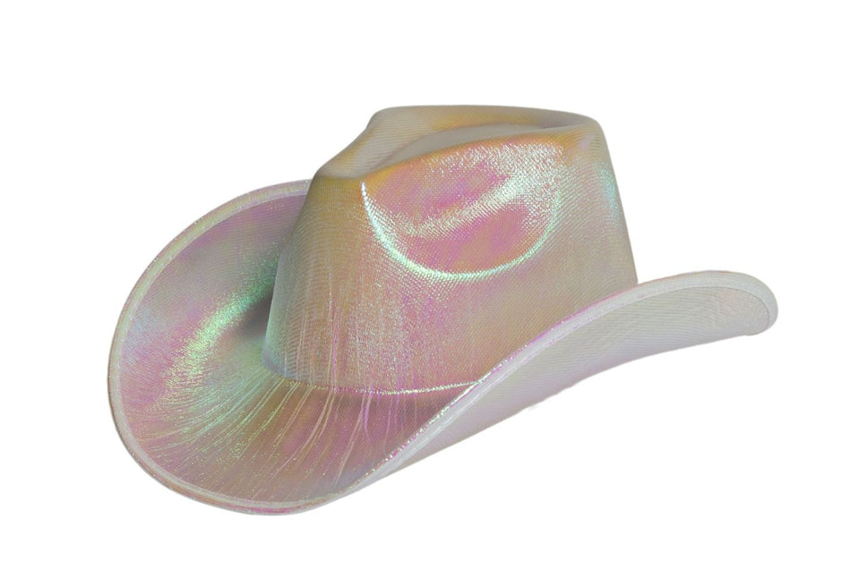 Cappello da cowboy argento lucido - Confezione da 6