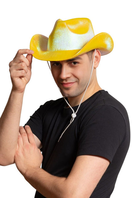 Cappello da cowboy oro lucido