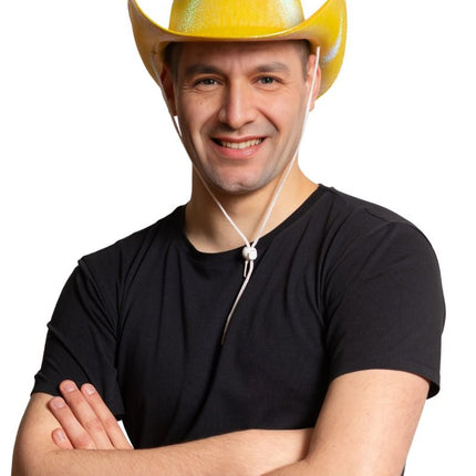 Cappello da cowboy oro lucido