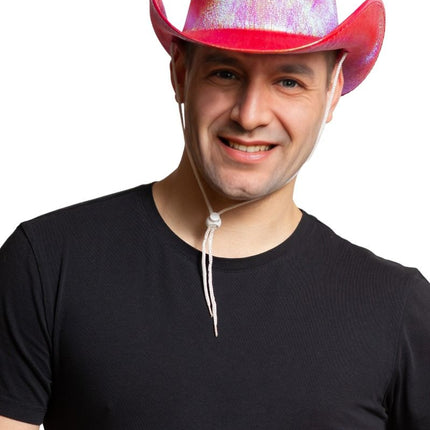 Cappello da cowboy rosso lucido - Confezione da 6